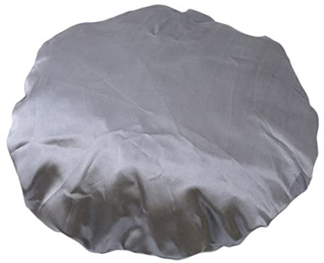 Cuffia da doccia da donna impermeabile elastica cappello da doccia Lady Spa Cap cuffia da bagno doppio strato grigio bello e attraente