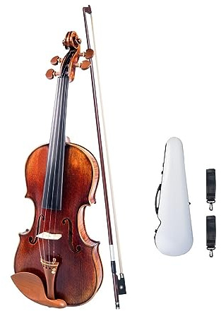 Geige Handgefertigter 4/4-Satz Für Violine Aus Fichtenholz Mit Hartschalen-Fiberglas-Geigenkasten, Brasilholzbogen