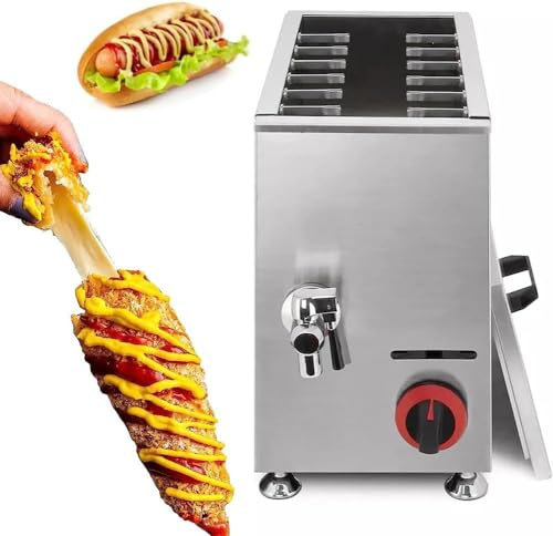21L Käse-Hot-Dog-Stick-Maschine, 12-teiliges Wurst-Bratgerät, Corn-Dog-Fritteuse für Hot Dogs am Griff, Käse-Sticks, für Restaurant, Heimküche, Snackbar