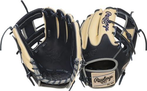 Rawlings Heart of the Hide Baseball-Handschuh, Rechtshänder, 29,2 cm, Pro I-Web, Color Sync 8.0, Camel/Schwarz