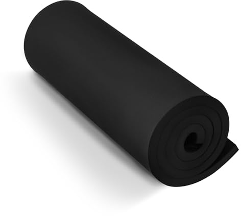 Schwarze EVA Foam 12mm, MEARCOOH 35.5cm*99cm EVA Foam Cosplay, 1PCS Schaumstoff Basteln Dichte 86kg/m3 für Cosplay Kostüm, Basteln, DIY Projekte (Schwarz 12mm)