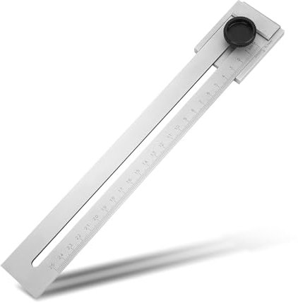 Präzisions Streichmaß, 0-250mm Anreisswerkzeug Kohlenstoffstahl Anreißlineal Parallel Anreißer, Streichmaß Metall Holzbearbeitungslineal mit Verstellbarem Knopf für Präzises Markieren und Hilfslinien