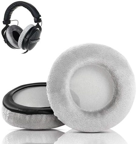 DT 770 Kopfhörer Hautfreundlicher Stoff Ersatz Ohrpolster Kompatibel mit Beyerdynamic DT 770/DT 990/DT770 PRO/DT990 PRO Kopfhörer Ersatzpolster