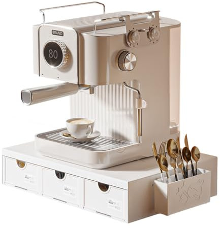 WEIDPHL Kaffeepad-Aufbewahrung, Kaffeepad-Organizer Mit 3 Schubladen, Kaffeekapselhalter, Schublade Zum Organisieren Von Kaffeekapseln, Halter-Organizer,Weiß