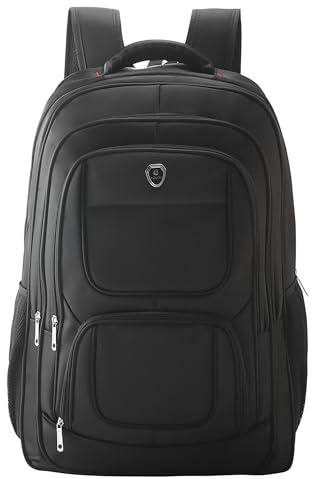 Mxaeyar Mochila para hombre, 60 l, gran capacidad, mochila de senderismo, impermeable, mochila de trekking, mochila para ciclismo, escalada, deportes, viajes, exteriores y camping, Negro , Talla