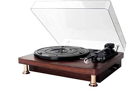 MRKU Giradischi a Cinghia con connettività Wireless, preamplificatore Phono Integrato, Giradischi Stereo in Vinile con Uscita Digitale USB