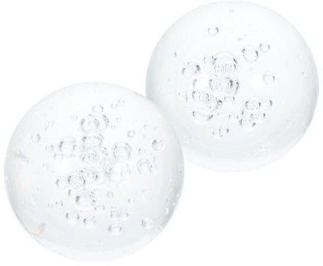 CIYODO 2 Piezas Bola De Cristal para Fuente De Agua Interior Decorativa con Burbujas Accesorio Feng Shui para Escritorio Y Decoración del Hogar 1.96 Pulgadas