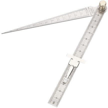 ZKLGS Spessimetro Calibri a Cuneo for Fori di Perforazione in Acciaio Inossidabile, Righello Conico a Cuneo da 1 a 150 mm