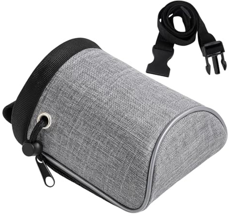 CJAPGJW Leckerlibeutel für Hunde, leckerlitasche für Hunde,Hundetraining futterbeutel hundetraining Multifunktionale Futtertasche mit Kotbeutelspender Verstellbarer Gürtel(Grau)