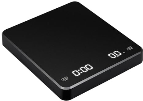 Bilancia elettronica for caffè con timer, 3 kg, 0,1 g, bilancia intelligente for americano, ricarica tipo C, peso del, strumenti di pesatura da cucina