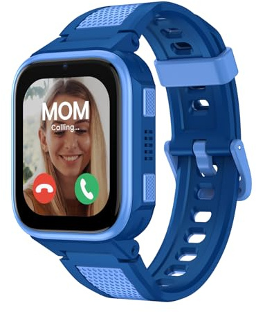 LAGENIO K10 4G Kinder Smartwatch mit GPS und Telefonfunktion, 1,8-Zoll-Bildschirm, 950mAh, IP68 Wasserdicht, Schulmodus, SOS-Notruf - Smartwatch für Kinder ab 6Jahren (Blau)
