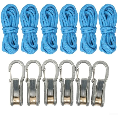 Aprilsunnyzone Verstellbarer Seilspanner mit Nocken- und Rollen-Design für Wohnmobil, Camping, für Kajak, Boot, Zelt, Plane, Markise und Ladungssicherung (B)