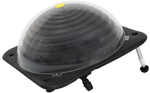 Solcellspoolvärmare 75 x 75 x 36 cm HDPE-aluminium med 2 m slang, poolvärmare för trädgårdspool och bubbelpool, poolvärmare värmeväxlare för vattenuppvärmning och temperaturkontroll