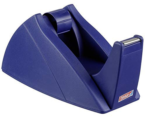 tesafilm Easy Cut Professional Dispenser da Scrivania, Dispenser per nastro adesivo, Antiscivolo, Per rotoli tesafilm di dimensioni fino a 33 m x 19 mm, Colore: Blu