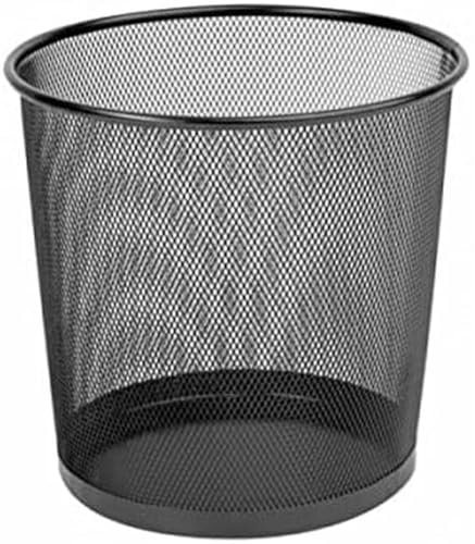 Q-Connect KF00873 Papierkorb Metalldraht Schwarz/Größe: Ø 26,5 cm Höhe 28,0 cm/Fassungsvermögen: 12 Liter - 1 Stücke