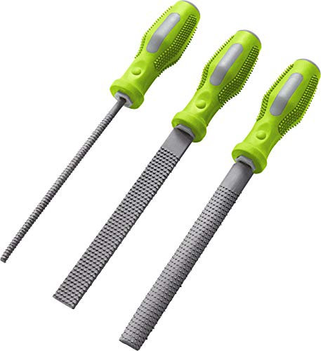 HABA Terra Kids Holzraspel-Set – Kinderwerkzeug-Set mit 3 Raspeln (rund, halbrund, flach), ideal für Holzarbeiten & Outdoor-Basteleien, ab 7 Jahren – 1304342001