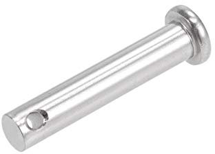 sourcing map 1 Stück Steckbolzen Gabelbolzen Einzelnloch 8mm X 40mm Splintstift Flachkopf 304 Edelstahl Verbindungsscharnierstift