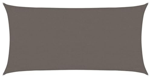 vidaXL Toldo Parasol Lona Protector Solar Sombra de Patio Jardín Terraza Balcón Parque Infantil Exterior de Vela Gris Antracita HDPE 160 g/m² 3x6 m