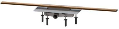 KESSEL Duschrinne Linearis Infinity 60 L: 1000 mm, DN 40, Bronze, gebürstet 45104.10