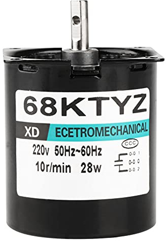 EVTSCAN derniers moteurs à courant alternatif moteur à engrenages synchrone à aimant Permanent CW/CCW 68KTYZ 220 V pour générateur de bricolage(10（rpm）)
