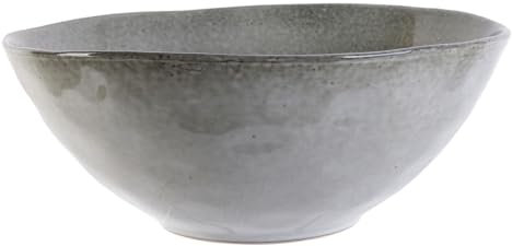 Home deco Factory - Ka3760 - Saladier 3 L D28 cm H11 cm Au Gres Du Temps Gris Art de La Table Service Saladier Coupelle Verre Gres Porceaine Ceramique