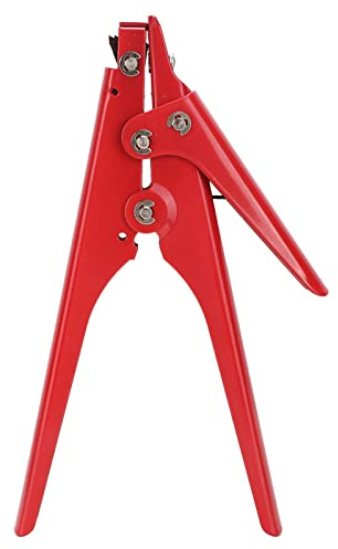 FTVOGUE Pistola per fascette in nylon a tensione regolabile Fascetta in plastica per fissaggio e utensile da taglio Rosso
