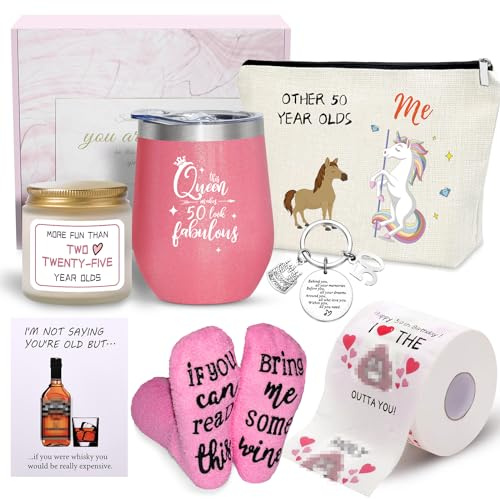 AWDK Fabelhaftes Geschenk für Frauen zum 50. Geburtstag, Dekoration, 8 Stück