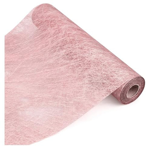 Vlies Tischband Tischläufer für Hochzeiten, 30cmx20M Wiederverwendbaren Dekostoff, für Hochzeiten Valentinstag Geburtstag Babyparty Festliche Dekoration ( Rosa Gold, Vlies)