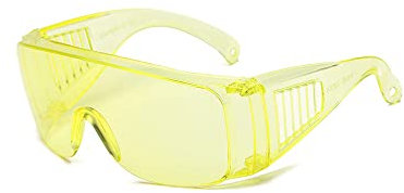 SagaSave Occhiali di sicurezza, resistenti ai raggi UV, occhiali protettivi per edilizia, all'aperto e laboratorio (giallo)