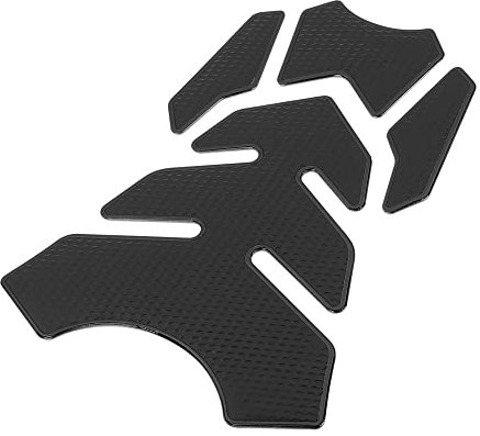 A ABSOPRO Motorcycle Fuel Tank Sticker 3D Gas Tank Protector Pad Rubber Black