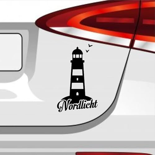 Generisch Leuchtturm Nordlicht Aufkleber Sticker Moin Moin Sylt Urlaub Strand See Farbe: Grün 20x12cm