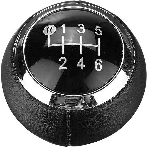 AUTOZOCO Pomo perilla de 6 cambios marcha coche, Palanca de cambios 6+R, compatible con Toyota Corolla, Yaris, Auris, Aygo, Avensis, Corolla, Rav4, Urbano, Diámetro Agujero 13 mm, Negro