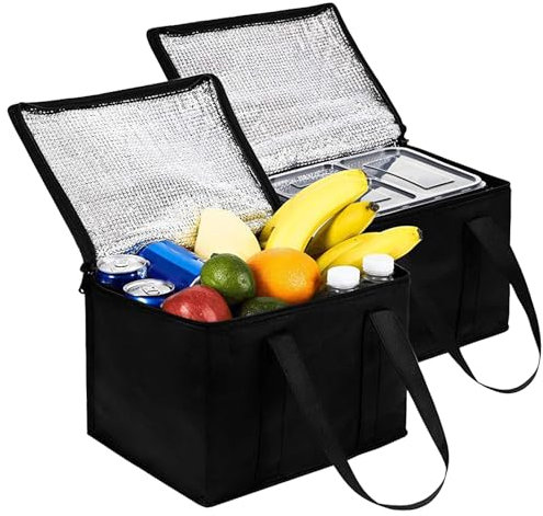 BDSHUNBF 2 Stücke Kühltasche, 15L Kühltasche Faltbar, Isoliertasche Lunch, Kühltasche Picknicktasche, Kühltasche Klein, Lunch Tasche, Isoliertasche für Lebensmitteltransport für Picknick Lunch Grillen