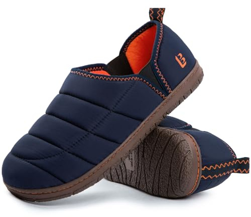 LongBay Pantuflas para Hombre para Exteriores con Memory Foam Zapatos de Camping Nailon Antideslizantes para Interior y Exterior