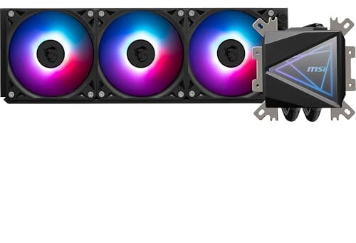 MSI MAG CORELIQUID I360 AIO CPU Refrigeración líquida, Colplate ampliada, ventiladores ARGB Blockhead y LDB, radiador de flujo dividido, Mystic Light, Compatible con Intel y AMD