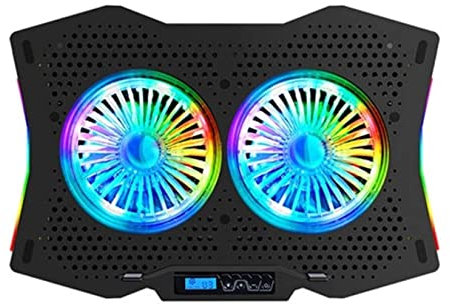 Base Refrigeradora Portatil Soporte De Almohadilla De Refrigeración Para Portátil Silencioso De 12 -18 Con 2 Puertos USB Ventiladores Silenciosos Para Portátiles Ventilador Para Portatil Base Para P