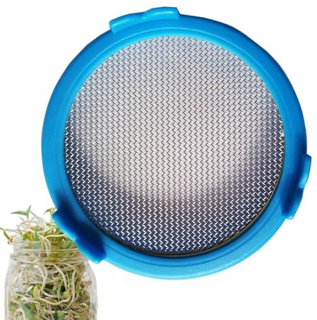 Tapa coladora para tarros de germinación | Tapas de germinación de tarros Mason | Kit de cultivo de microverduras para brotes de frijol | Kit de tarros Mason de boca ancha | Tapas de germinación de