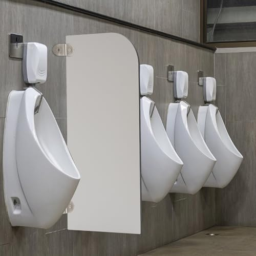 WOQLIBE Urinal Trennwand Toilettenabtrennung, 40 × 90cm Wandmontage Männer Urinal Trennwand, Urinal Trennwand Trennwand für Toiletten in Kinos, Hotels, Einkaufszentren, Bars (Runder Winkel)