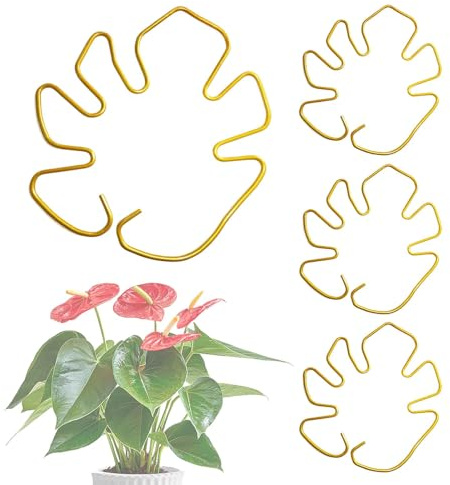 Soporte para plantas | Juego de 4 soportes reutilizables para plantas Monstera, rejilla, hortensias, rosas, tomates