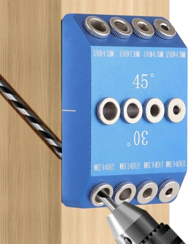 Guía de taladro en ángulo con guía de 30 45 90 grados, ideal para barandas de cables, cubiertas, postes de madera y pasamanos de escalera