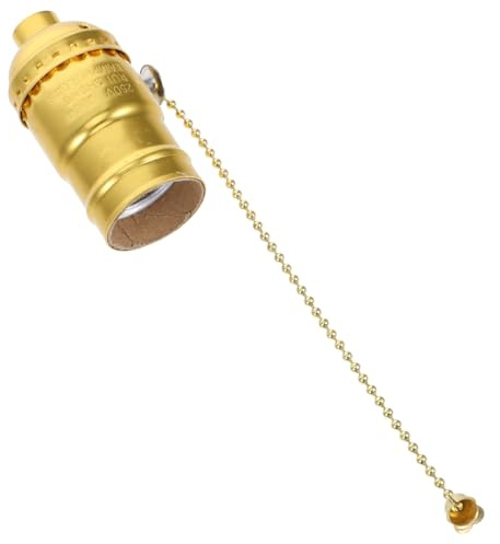 KONTONTY Douille de lampe vintage avec interrupteur à tirette, douille d'ampoule décorative pour projets d'éclairage DIY, polyvalent, installation facile pour murs et plafonds