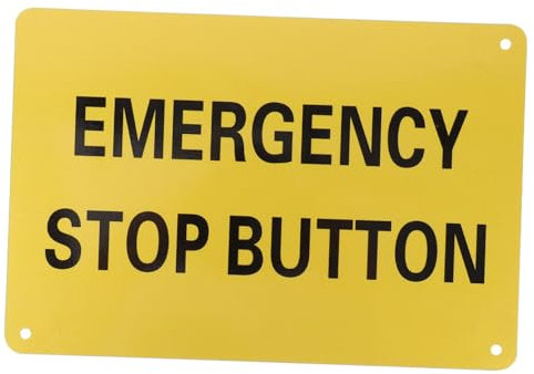 MAGICLULU Notstopp-hinweisschild Für Geräte Warn-not-aus-schild Not-aus-anzeigeschild Aus Metall Auffälliger Schriftzug Vielseitige Für Verschiedene Situationen