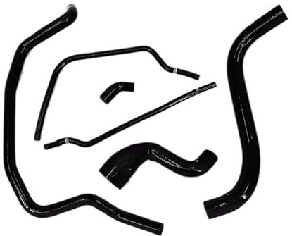 VNSMM Manguito Turbo Kit de Manguera de refrigerante de radiador de Silicona Compatible con Porsche 944 2.5L sin Turbo de 1986, 1987 y 1988. Manguera de intercooler(Black)