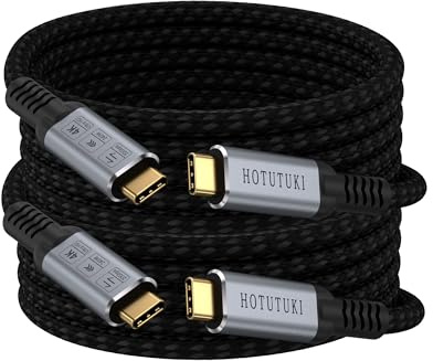 USB C Kabel auf USB C 3m[2 Stück 3m] Kompatibel mit Thunderbolt 4/3 Cable,USB 3.2 Gen2 Typ C,20 Gbps Datenübertragung,240W 20V/5A Schnellladekabel,4K Video usbc Display für Laptop,Monitor