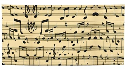 Party-Banner mit Musiknoten-Druck, Dekorationen für alle Anlässe, für Thanksgiving, Geburtstagsfeiern und mehr