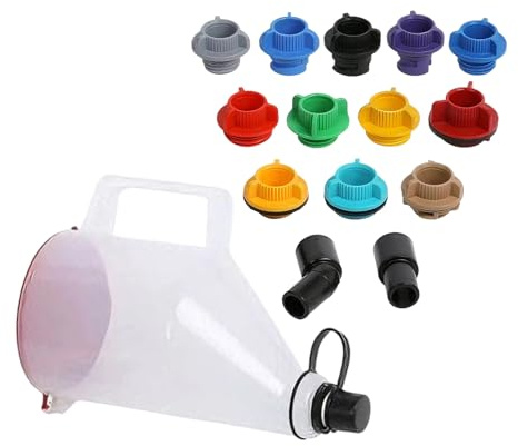 Set di Imbuti per Olio Motore - A Prova di Versamento con Adattatori - Kit di Imbuti per Olio Motore per Autoveicoli | Per Rimorchio, Camion, Berlina, Pick-up, Padre, Fidanzato, Nonno