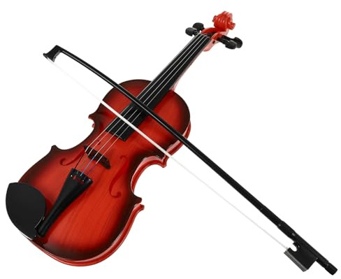 MOLUCKFU Giocattolo Violino in Plastica Abs Corde Regolabili, Strumento Musicale Giocattolo a Corda Educativo, Set di Simulazione per Sviluppo Musicale e Uso Didattico Colore Casuale