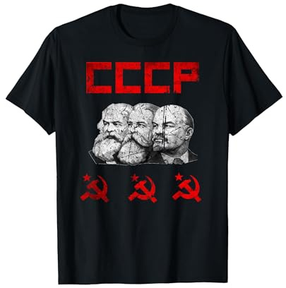 Unione Sovietica Marx Engels Lenin CCCP Martello e Falce Maglietta