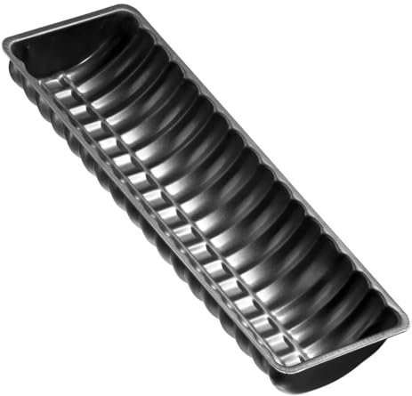 Zenker Rehrückenform 30 cm, Ciabattaform mit Antihaftbeschichtung, hochwertige Backform für Stollen, schwarze Stollenform, Menge: 1 Stück, Schwarz