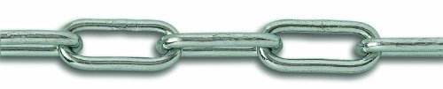 Chapuis LSABO30E - Catena saldata a maglia lunga in acciaio zincato 55 kg, diametro: 3 mm, lunghezza: 8 m